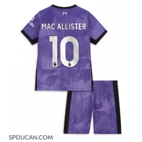 Dječji Nogometni Dres Liverpool Alexis Mac Allister #10 Rezervni 2023-24 Kratak Rukav (+ Kratke hlače)